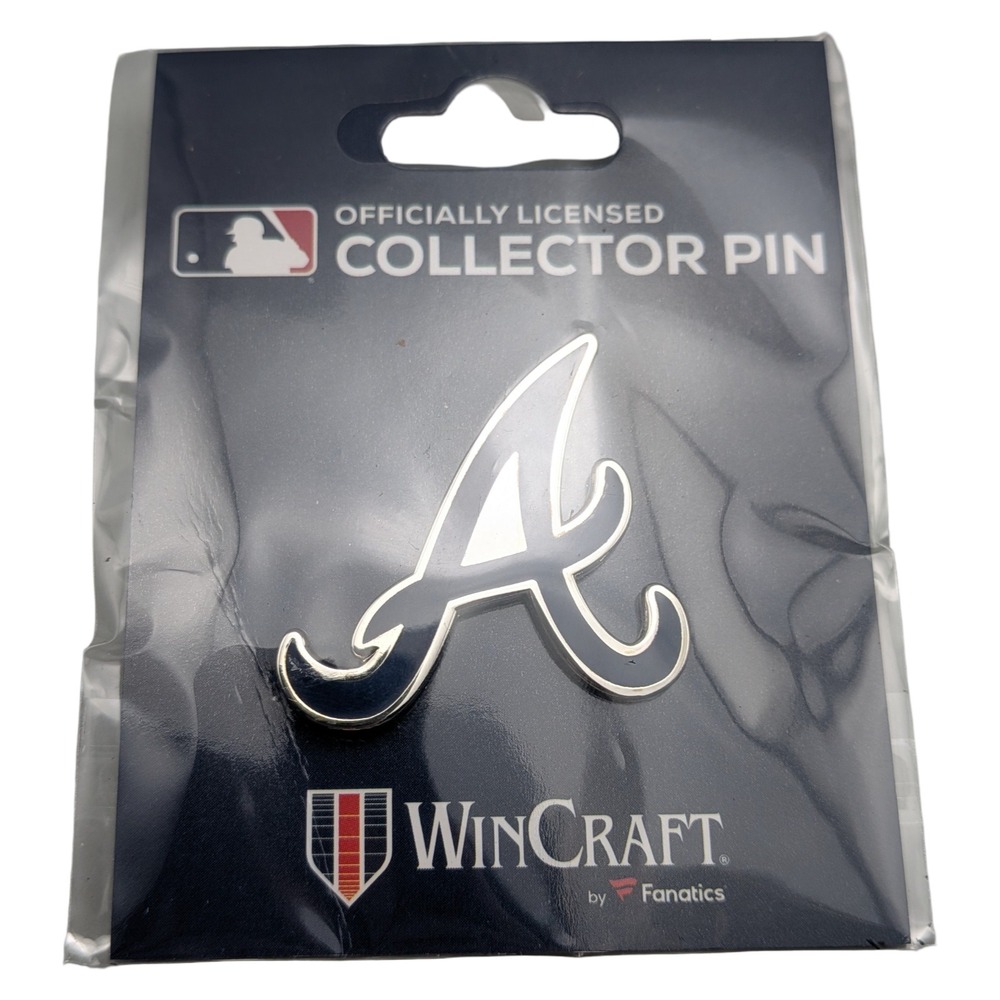 Atlanta Braves MLB WinCraft Fanatics Logo Collector Pin Navy Blue 1180367-00-1